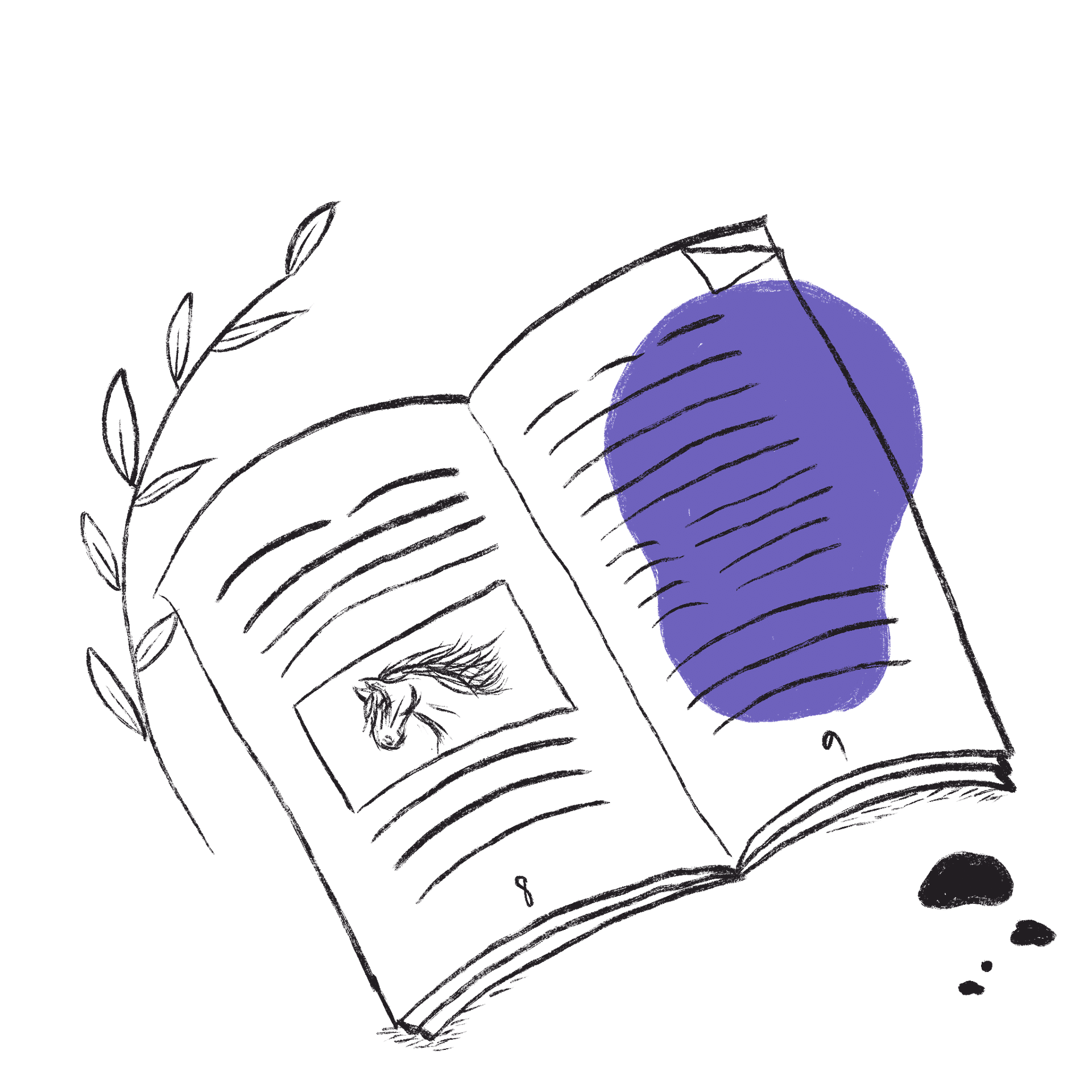 Open book with written content, representing editorial and campaign writing