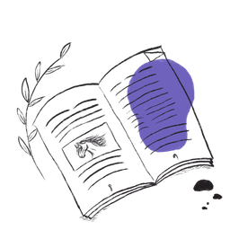 Open book with written content, representing editorial and campaign writing